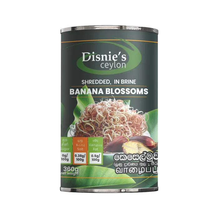 Banana Blossoms කෙසෙල්මුව வாழைப்பூ (Shredded) in Brine 460ml/360g can