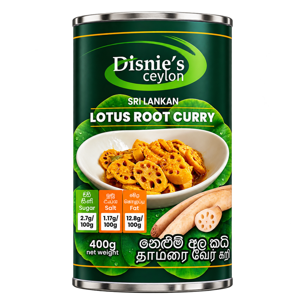 Lotus Root Curry නෙළුම් අල කරිය தாமரை வேர் கறி 400g can